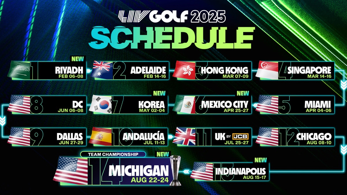 2025 LIV GOLF SCHEDULE